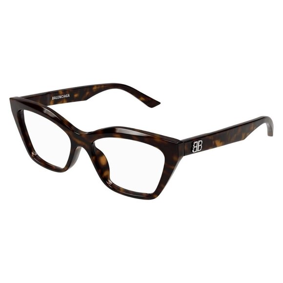 New Authentic  BALENCIAGA Everyday Havana Square BB0342O 002 Glasses Women - Picture 1 of 4